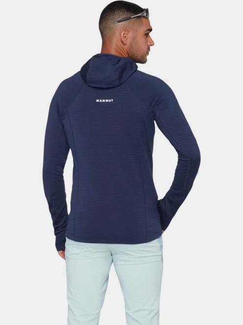 pulover polar pt. barbati Mammut Taiss ML Hooded Jacket albastru inchis 4