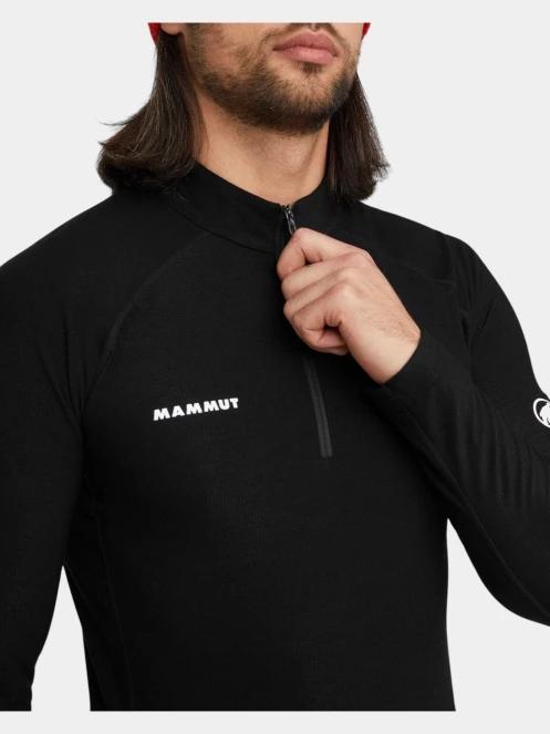 tricou cu maneci lungi, pentru sport pt. barbati Mammut Tree Wool Thermal FL Half Zip Longsleeve negru 4