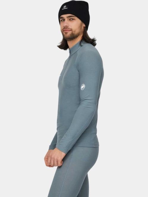 tricou cu maneci lungi, pentru sport pt. barbati Mammut Tree Wool Thermal FL Half Zip Longsleeve gri 3