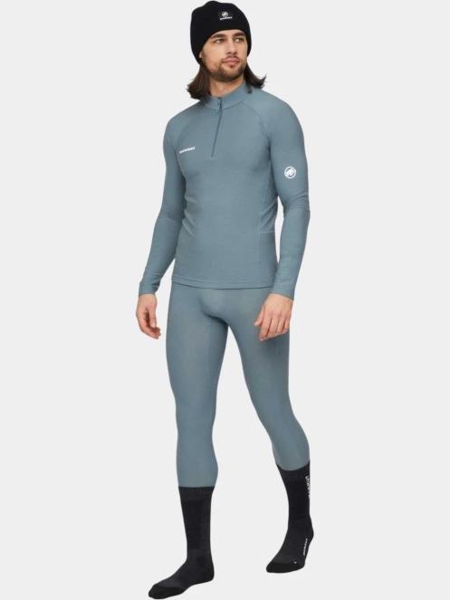tricou cu maneci lungi, pentru sport pt. barbati Mammut Tree Wool Thermal FL Half Zip Longsleeve gri 5