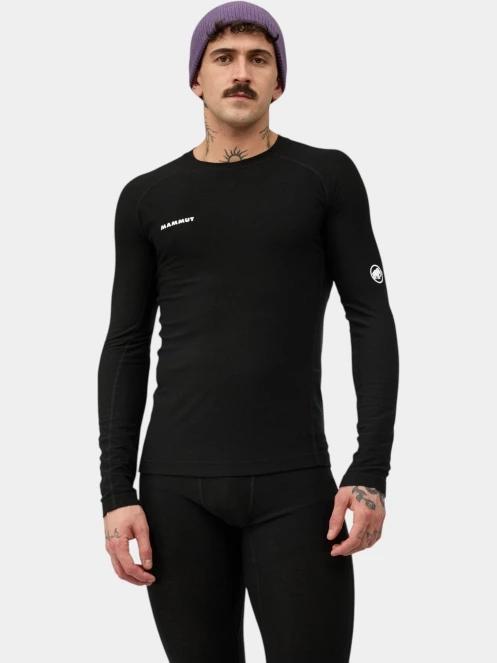 tricou cu maneci lungi, pentru sport pt. barbati Mammut Tree Wool Thermal FL Longsleeve negru 2