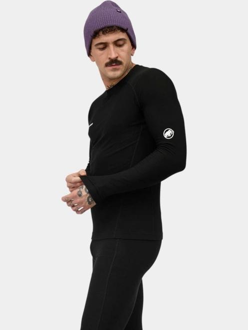 tricou cu maneci lungi, pentru sport pt. barbati Mammut Tree Wool Thermal FL Longsleeve negru 3