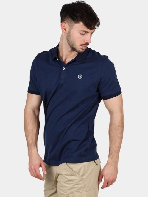 tricou cu guler pt. barbati TBS Milekpol albastru inchis 3