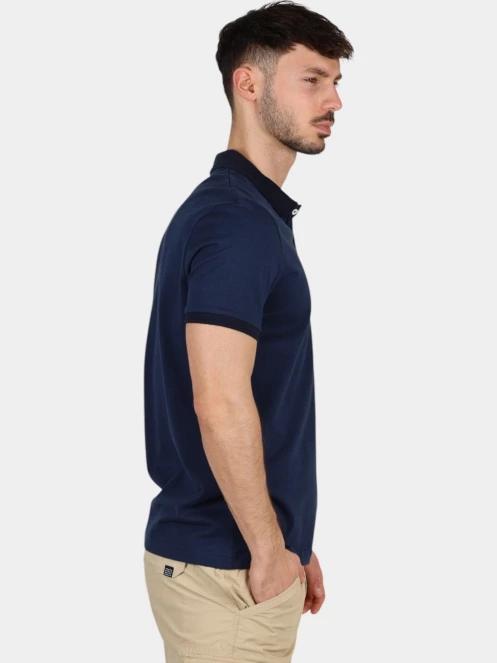 tricou cu guler pt. barbati TBS Milekpol albastru inchis 5