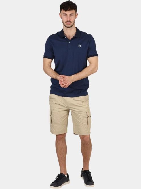 tricou cu guler pt. barbati TBS Milekpol albastru inchis 6
