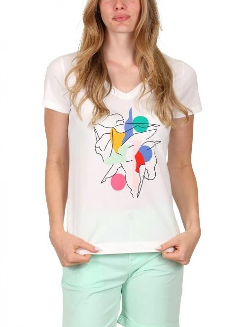 tricou cu maneci scurte pt. femei TBS Minxitee alb 2