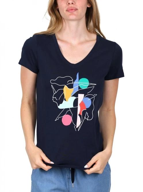 tricou cu maneci scurte pt. femei TBS Minxitee albastru inchis 2