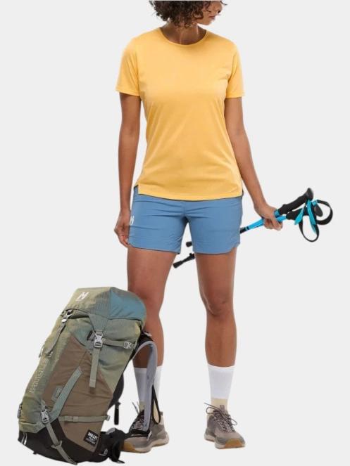 tricou pentru sport, cu maneci scurte pt. femei Millet Wanaka W galben 4