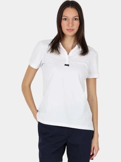 tricou cu guler pt. femei Musto W Ess Pique Polo alb 2