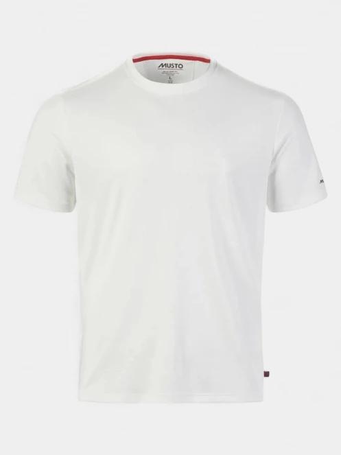 tricou pentru sport, cu maneci scurte pt. barbati Musto M Evo Crew Sunblock Ss Tee alb 2