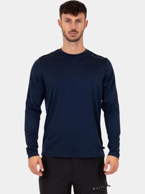 tricou cu maneci lungi, pentru sport pt. barbati Musto M Evo Crew Sunblock Ls Tee albastru inchis 2