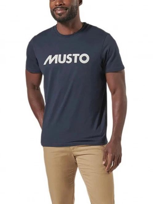 tricou cu maneci scurte pt. barbati Musto M Musto Logo Tee albastru inchis 2