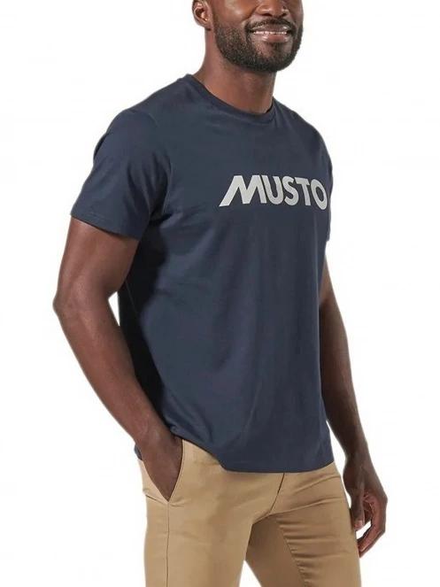 tricou cu maneci scurte pt. barbati Musto M Musto Logo Tee albastru inchis 3