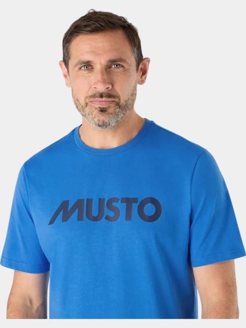 tricou cu maneci scurte pt. barbati Musto M Musto Logo Ss Tee albastru 4
