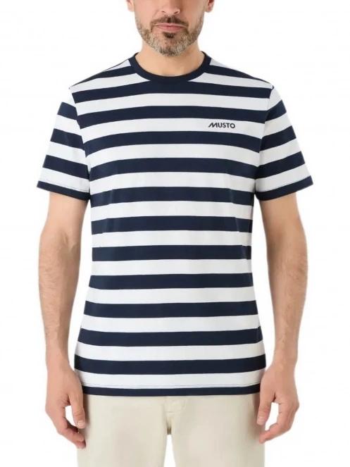 tricou cu maneci scurte pt. barbati Musto M Classic Striped Ss Tee albastru inchis 2