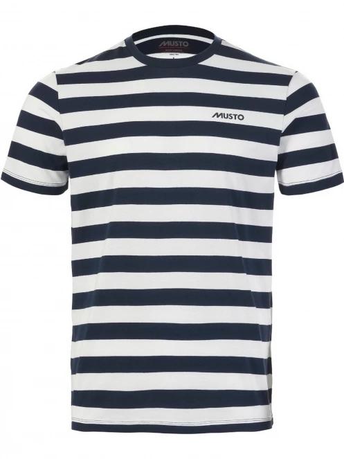 tricou cu maneci scurte pt. barbati Musto M Classic Striped Ss Tee albastru inchis 4