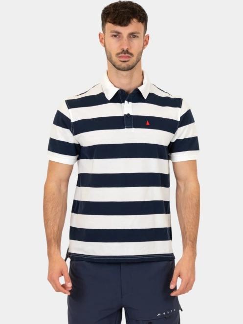 tricou cu guler pt. barbati Musto M Original Striped Ss Polo albastru inchis 2