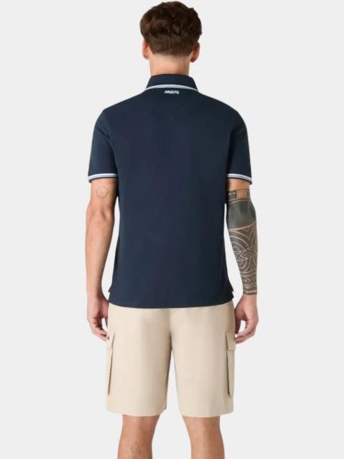tricou cu guler pt. barbati Musto M Original Tipped Pi albastru inchis 4