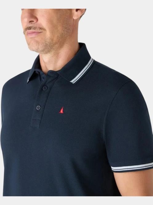 tricou cu guler pt. barbati Musto M Original Tipped Pi albastru inchis 5