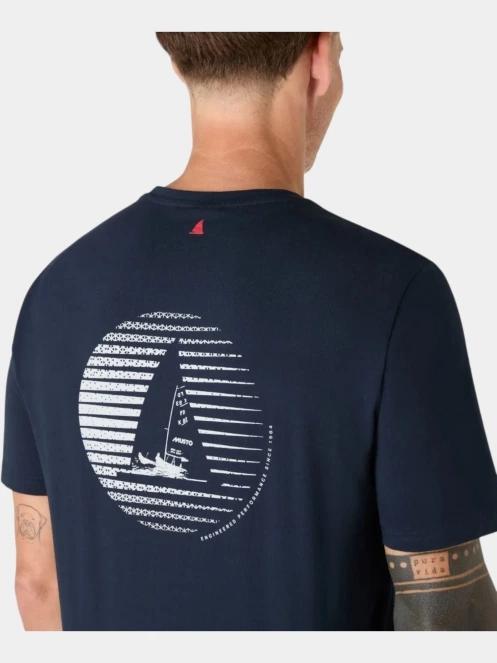 tricou cu maneci scurte pt. barbati Musto M Marine Graphic SS albastru inchis 5