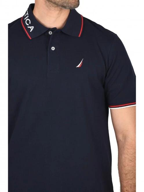 tricou cu guler pt. barbati Nautica Bromley Polo Shirt albastru inchis 5