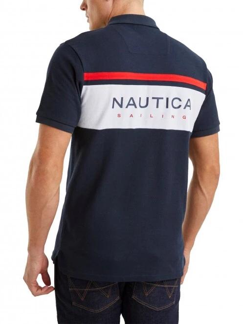 tricou cu guler pt. barbati Nautica Maddox Polo Shirt B&T albastru inchis 3