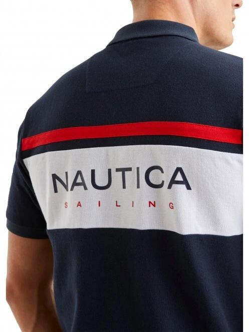 tricou cu guler pt. barbati Nautica Maddox Polo Shirt B&T albastru inchis 5