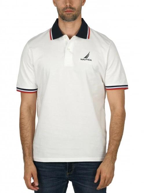 tricou cu guler pt. barbati Nautica Odell Polo Shirt alb 2