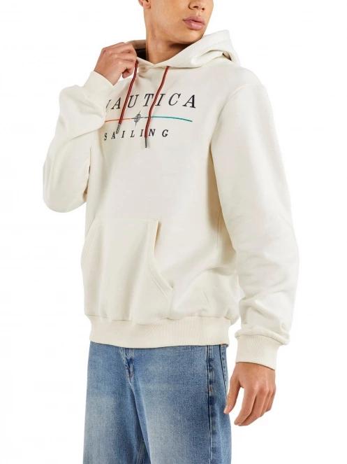 pulover cu gluga pt. barbati Nautica Malbo OH Hoody alb 2