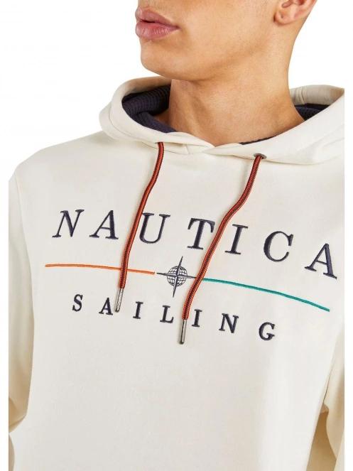 pulover cu gluga pt. barbati Nautica Malbo OH Hoody alb 5