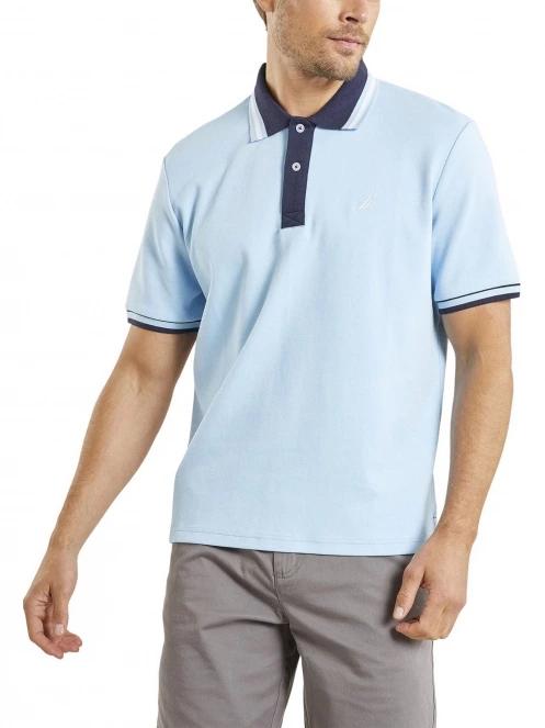 tricou cu guler pt. barbati Nautica Langley Polo Shirt albastru deschis 2