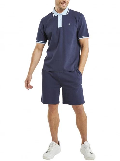 tricou cu guler pt. barbati Nautica Langley Polo Shirt albastru inchis 4