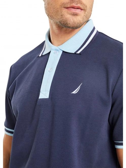 tricou cu guler pt. barbati Nautica Langley Polo Shirt albastru inchis 5