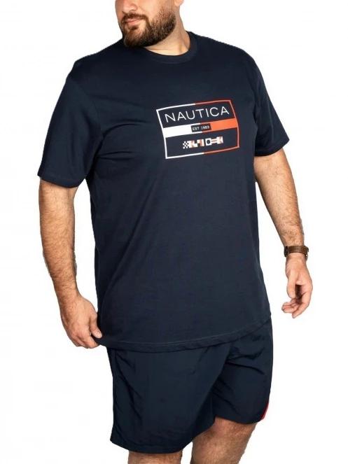 tricou cu maneci scurte pt. barbati Nautica Alves B&T T-Shirt albastru inchis 2