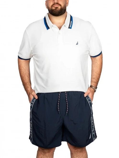 tricou cu guler pt. barbati Nautica Elm B&T Polo Shirt alb 5
