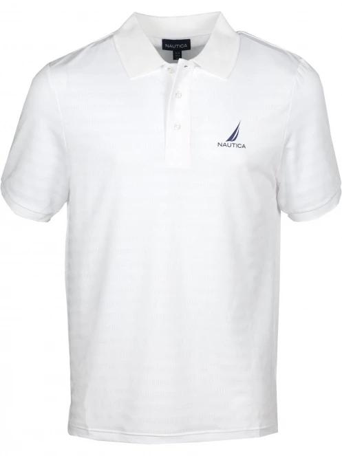 tricou cu guler pt. barbati Nautica Leonard II Polo Shirt alb 2