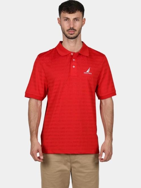 tricou cu guler pt. barbati Nautica Leonard II Polo Shirt rosu 2