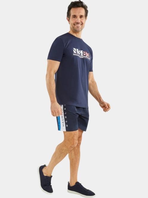tricou cu maneci scurte pt. barbati Nautica Areto T-Shirt albastru inchis 5