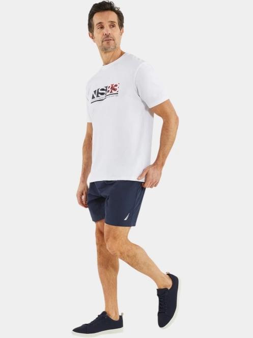 tricou cu maneci scurte pt. barbati Nautica Areto T-Shirt alb 5