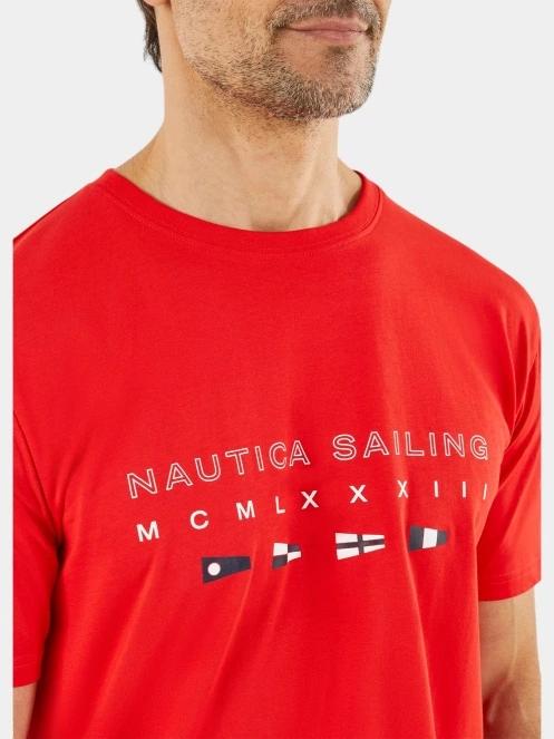 tricou cu maneci scurte pt. barbati Nautica Nomos T-Shirt rosu 4