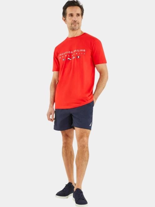 tricou cu maneci scurte pt. barbati Nautica Nomos T-Shirt rosu 5