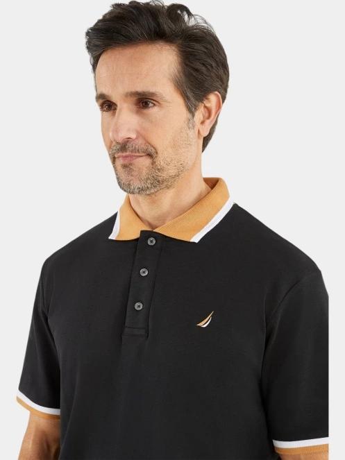 tricou cu guler pt. barbati Nautica Latok Polo Shirt negru 4