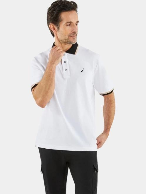 tricou cu guler pt. barbati Nautica Latok Polo Shirt alb 2