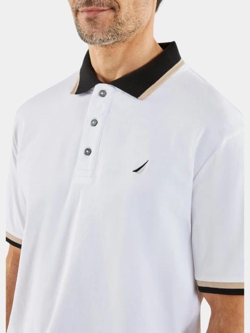 tricou cu guler pt. barbati Nautica Latok Polo Shirt alb 4