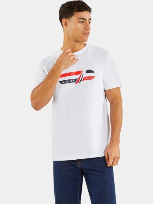 tricou cu maneci scurte pt. barbati Nautica Gorgon T-Shirt alb 2