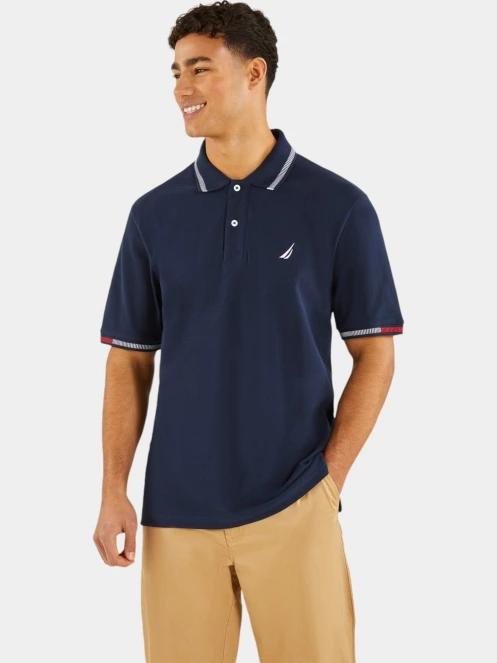 tricou cu guler pt. barbati Nautica Ford Polo Shirt albastru inchis 2