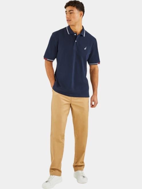 tricou cu guler pt. barbati Nautica Ford Polo Shirt albastru inchis 4