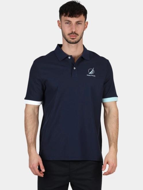 tricou cu guler pt. barbati Nautica Pascal Polo Shirt albastru inchis 2