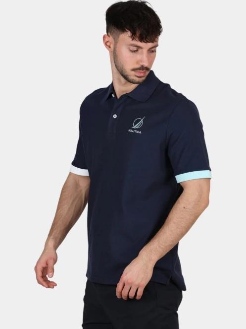 tricou cu guler pt. barbati Nautica Pascal Polo Shirt albastru inchis 3