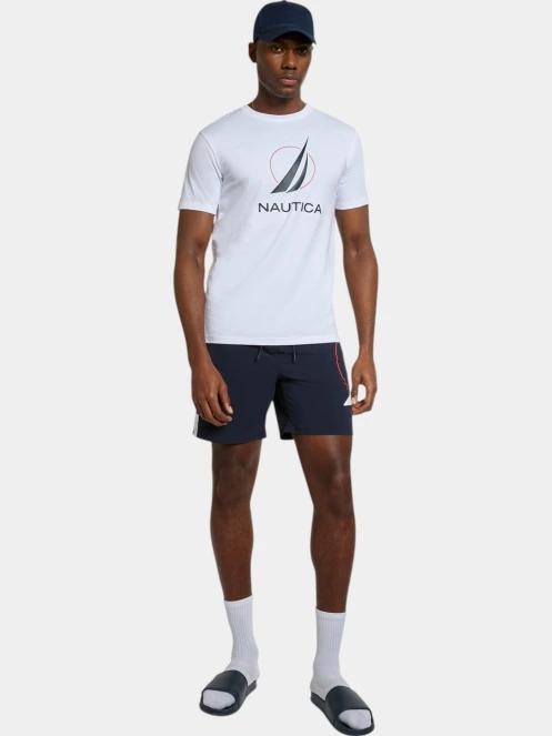 tricou cu maneci scurte pt. barbati Nautica Pollock T-Shirt alb 4